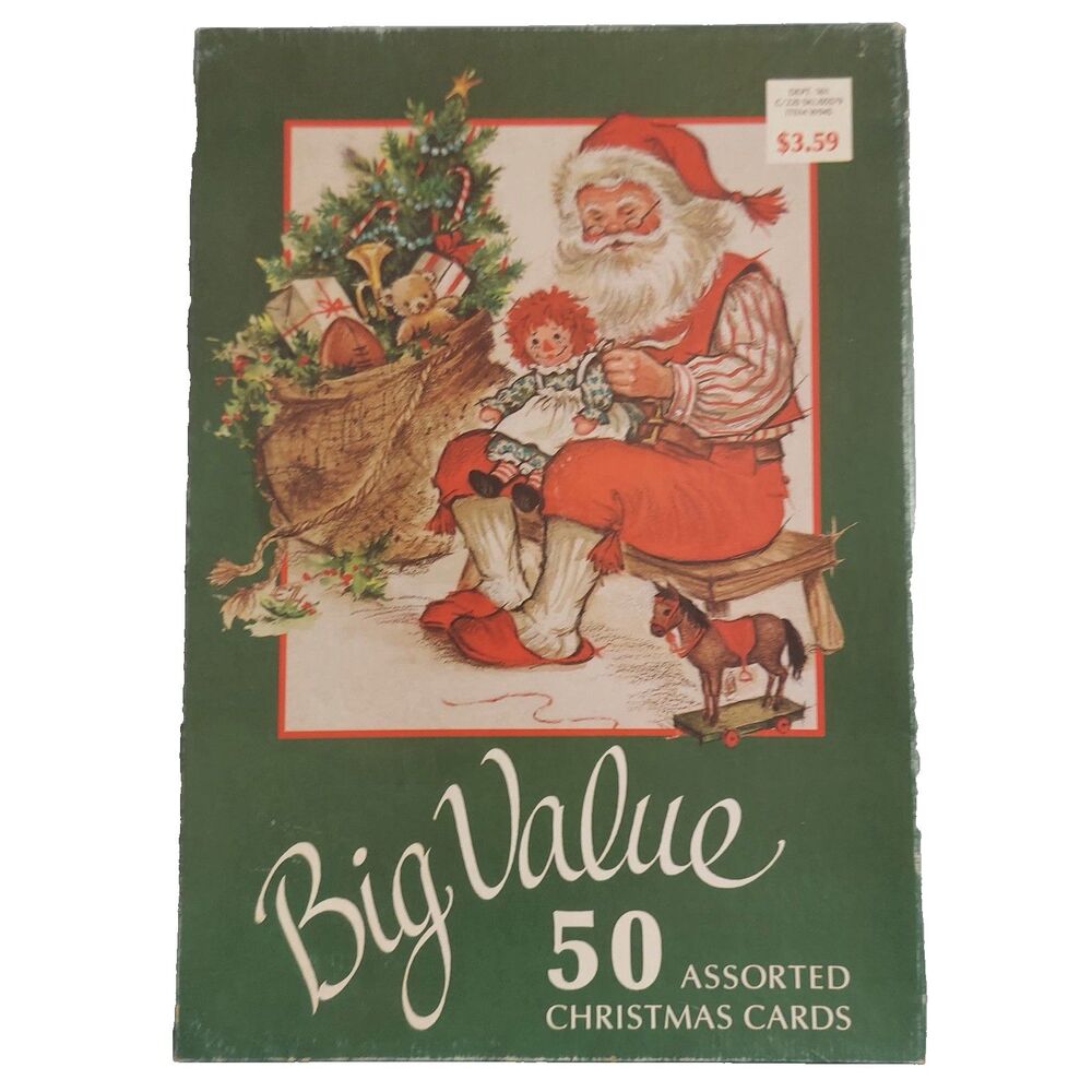 Vintage Greenacre Workshop Christmas Cards 50 Assorted Designs w Envelopes Value